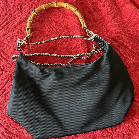 GUCCI  VINTAGE Navy Sholder/crossbody’s bag made out of nylon. - Picture 12 of 12